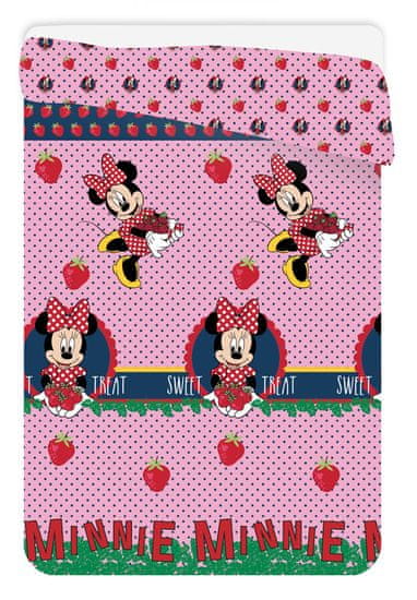 Jerry Fabrics Letní prošívaná deka Minnie jahody 180/260 cm