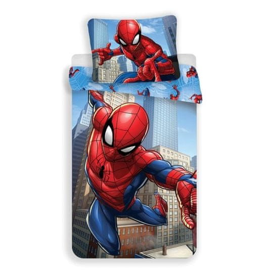 Jerry Fabrics Povlečení Spiderman blue micro 140/200, 70/90