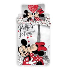 Jerry Fabrics Povlečení Mickey a Minnie Paříž Eiffelova věž 140/200, 70/90