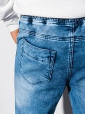 OMBRE Pánské riflové jogger kalhoty P907 - světle nebesky modrá - XL