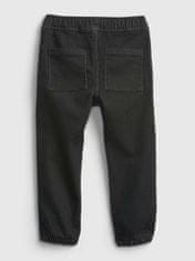 Gap Dětské džiny black denim joggers 3YRS