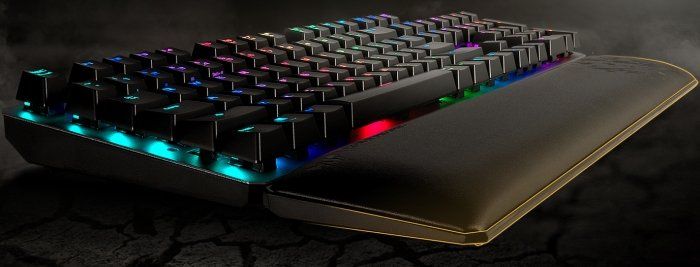 Herní mechanická klávesnice sus TUF GAMING K7 rychlá odezva podsvícení makra rgb US layout opticko mechanické spínače IP56