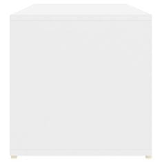 Greatstore Botníková lavice bílá 105 x 35 x 35 cm dřevotříska