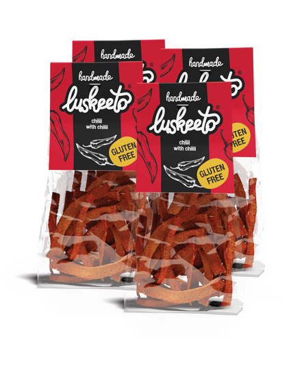 luskeeto Luštěninové krekry chilli SET 4ks