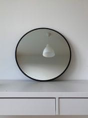 , Nástěnné kulaté zrcadlo Mirror Black 50 cm | černá