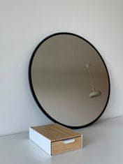, Nástěnné kulaté zrcadlo Mirror Black 50 cm | černá