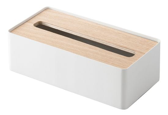 Yamazaki Box na papírové kapesníky Rin 7730 Box | bílý/dřevo
