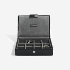 Stackers , pánská šperkovnice Black Cufflink Box | černá 73184