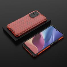 OEM Honeycomb pancéřové pouzdro se silikonovým rámem pro Xiaomi Poco F3 / Mi 11i red