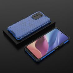 OEM Honeycomb pancéřové pouzdro se silikonovým rámem pro Xiaomi Poco F3 / Mi 11i blue