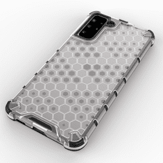 OEM Honeycomb pancéřové pouzdro se silikonovým rámem pro Samsung Galaxy S21 PLUS 5G transparent