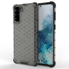 OEM Honeycomb pancéřové pouzdro se silikonovým rámem pro Samsung Galaxy S21 PLUS 5G Black