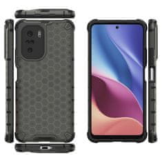 OEM Honeycomb pancéřové pouzdro se silikonovým rámem pro Xiaomi Poco F3 / Mi 11i black