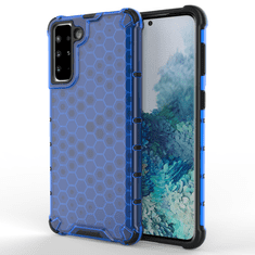 OEM Honeycomb pancéřové pouzdro se silikonovým rámem pro Samsung Galaxy S21 PLUS 5G blue