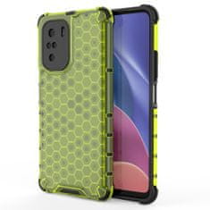 OEM Honeycomb pancéřové pouzdro se silikonovým rámem pro Xiaomi Poco F3 / Mi 11i green