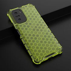 OEM Honeycomb pancéřové pouzdro se silikonovým rámem pro Xiaomi Poco F3 / Mi 11i green