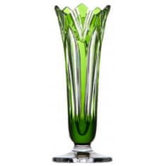 Caesar Crystal Váza Lotos, barva zelená, výška 175 mm
