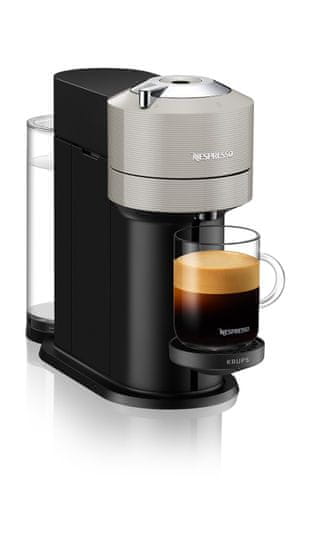 Nespresso kávovar na kapsle Krups Vertuo Next & Aeroccino, Light Grey XN911B10