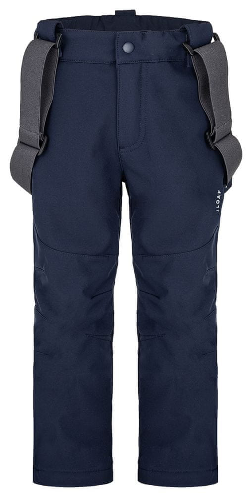 Loap chlapecké softshellové lyžařské kalhoty Lomec 112/116 tmavě modrá