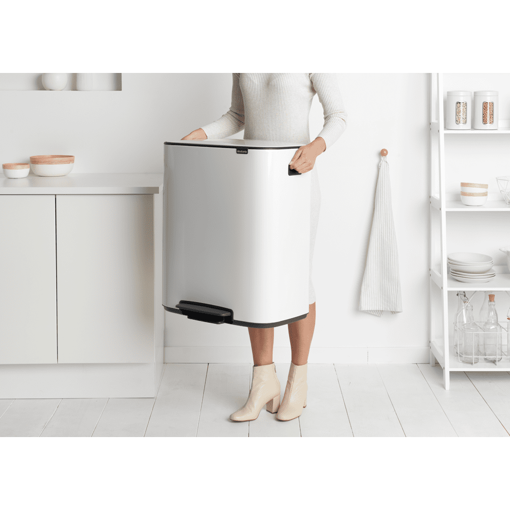 Brabantia Bo pedálový koš, 2 x 30L - bílý