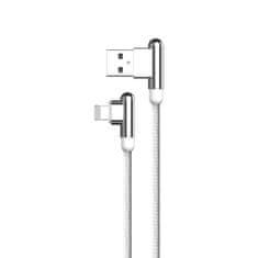 Kaku Elbow kabel USB / Lightning 3.2A 1.2m, bílý