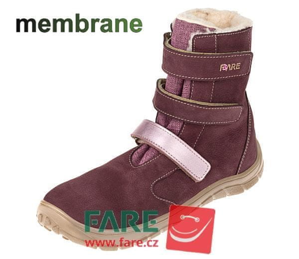 Fare dívčí barefoot sněhule B5641292 růžová 34 - zánovní