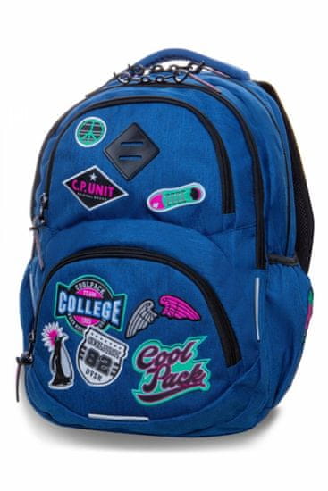 CoolPack Školní batoh Dart Badges blue