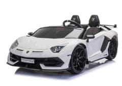 Beneo Elektrické autíčko Lamborghini Aventador 12V Dvoumístné, měkké EVA kola, 2,4 GHz DO, USB/SD