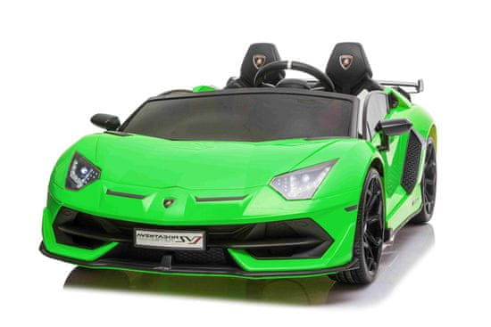 Beneo Elektrické autíčko Lamborghini Aventador 24V Dvoumístné, LAKOVANÉ, měkké EVA kola, 2,4GHz DO, USB/SD