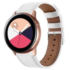 BStrap Leather Italy řemínek na Huawei Watch GT3 42mm, white