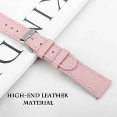 BStrap Leather Italy řemínek na Xiaomi Amazfit GTR 42mm, pink