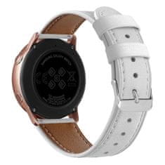 BStrap Leather Italy řemínek na Samsung Galaxy Watch 3 41mm, white