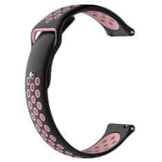 BStrap Silicone Sport řemínek na Samsung Galaxy Watch 3 41mm, black/pink