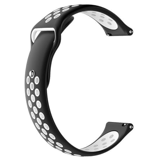 BStrap Silicone Sport řemínek na Samsung Galaxy Watch Active 2 40/44mm, black/white