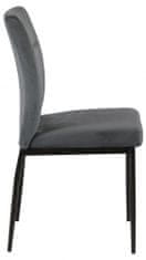 Jídelní židle Demi (SET 2ks), samet, tmavě šedá