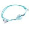 Tyrkysový náramek Turquoise Caress s ryzím stříbrem v perle Lampglas BLH12