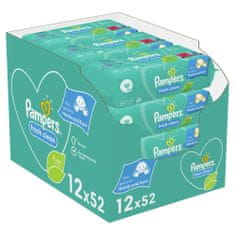 Pampers Vlhčené ubrousky Fresh Clean 12x52ks