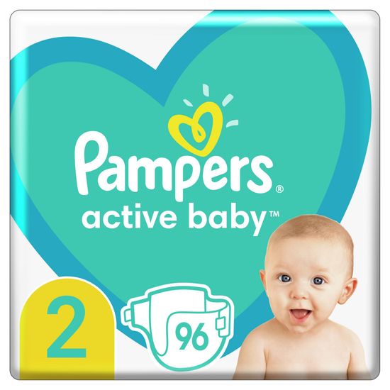 Pampers Active Baby Plenky Velikost 2 96 ks, 4kg - 8kg