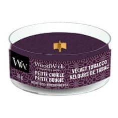 Woodwick vonná svíčka Petite, Velvet Tobacco (Sametový tabák) 31g