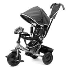 Baby Mix Dětská tříkolka s LED světly Lux Trike tmavě šedá