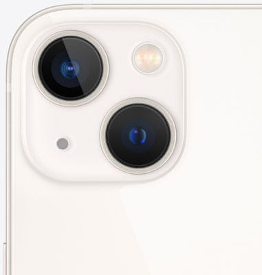 Apple iPhone 13, duální širokoúhlý ultraširokoúhlý fotoaparát vylepšený noční režim optická stabilizace obrazu Smart HDR