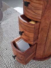 Bruxxi Odkládací stolek Allur, 65 cm, masiv sheesham