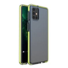 HURTEL SPRING CASE, GELOVÉ POUZDRO S BAREVNÝM RÁMEČKEM PRO SAMSUNG GALAXY M31S, ŽLUTÉ