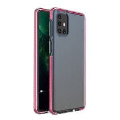 HURTEL SPRING CASE, GELOVÉ POUZDRO S BAREVNÝM RÁMEČKEM PRO SAMSUNG GALAXY M31S, TMAVĚ RŮŽOVÉ