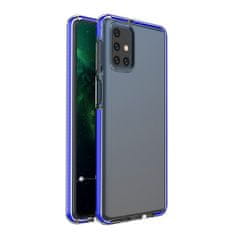 HURTEL SPRING CASE, GELOVÉ POUZDRO S BAREVNÝM RÁMEČKEM PRO SAMSUNG GALAXY M31S, TMAVĚ MODRÉ