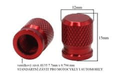 SEFIS CNC čepičky ventilků na motorku oranžová 