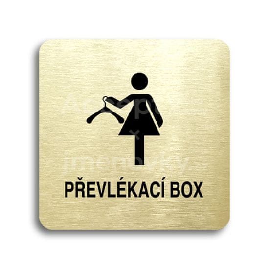 ACCEPT Piktogram převlékací box IV - zlatá tabulka - černý tisk bez rámečku