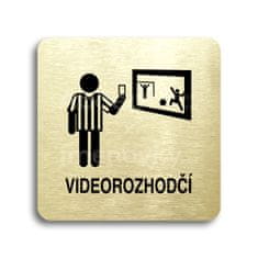 ACCEPT Piktogram videorozhodčí II - zlatá tabulka - černý tisk bez rámečku