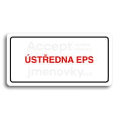 ACCEPT Piktogram ÚSTŘEDNA EPS - bílá tabulka - barevný tisk