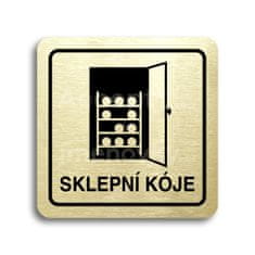 ACCEPT Piktogram sklepní kóje - zlatá tabulka - černý tisk